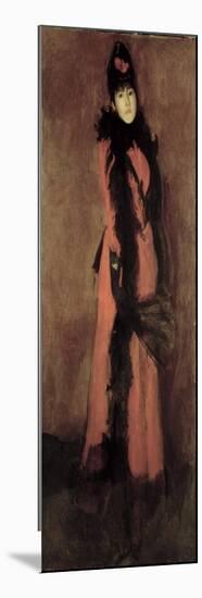 Red and Black: the Fan, 1891-94 (Oil on Canvas)-James Abbott McNeill Whistler-Mounted Giclee Print