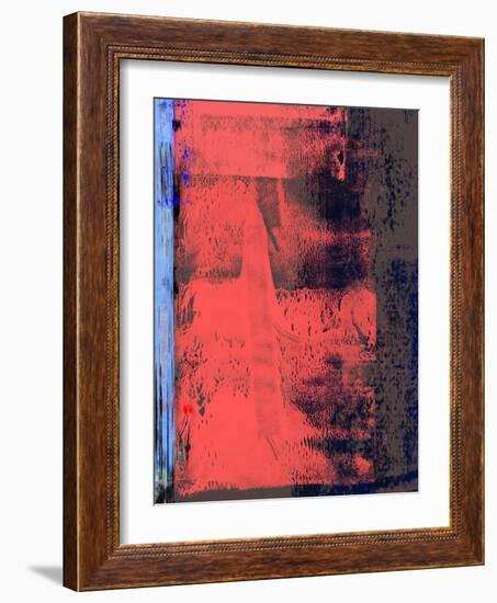 Red and Blue Abstract Composition I-Alma Levine-Framed Art Print