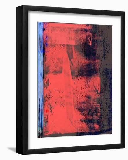 Red and Blue Abstract Composition I-Alma Levine-Framed Art Print