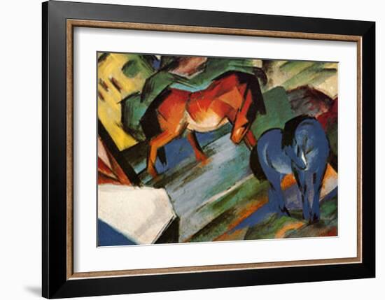 Red and Blue Horses-Franz Marc-Framed Art Print