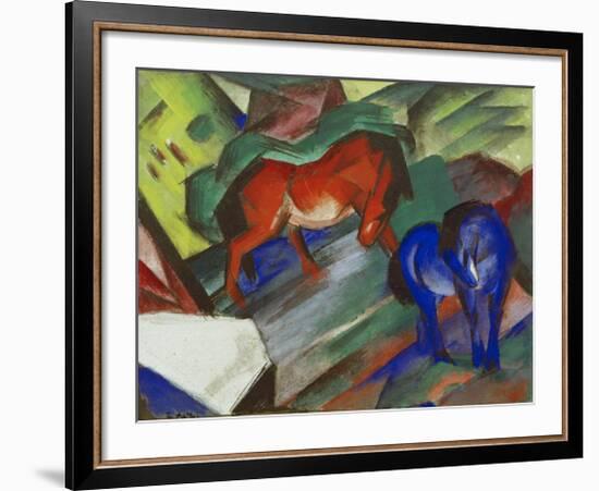 Red and Blue Horses-Franz Marc-Framed Giclee Print