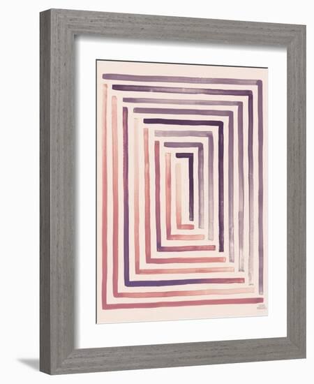 Red and Blue Sunset II-Laura Marshall-Framed Art Print