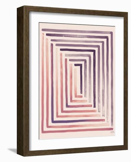 Red and Blue Sunset II-Laura Marshall-Framed Art Print