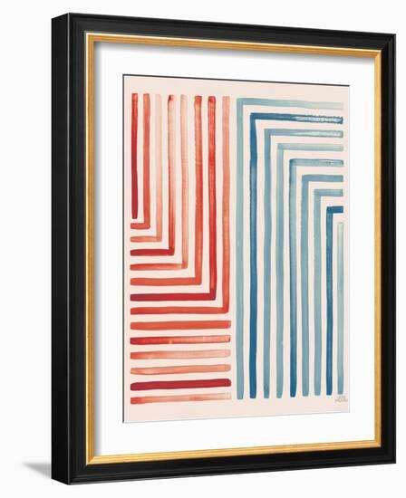 Red and Blue Sunset III-Laura Marshall-Framed Art Print