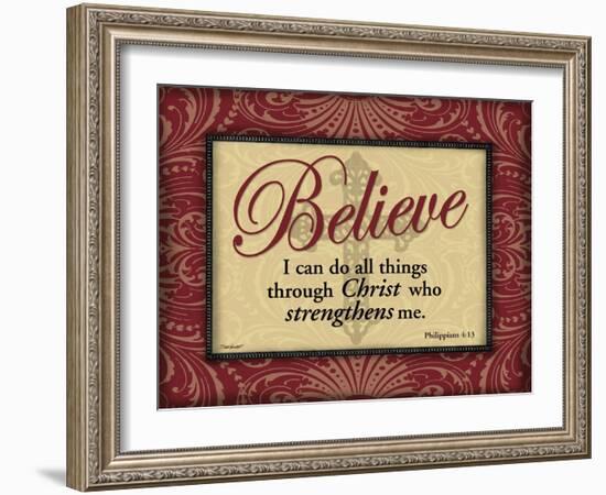 Red and Gold Believe-Todd Williams-Framed Art Print
