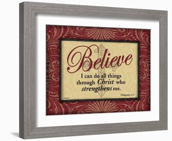 Red and Gold Believe-Todd Williams-Framed Art Print