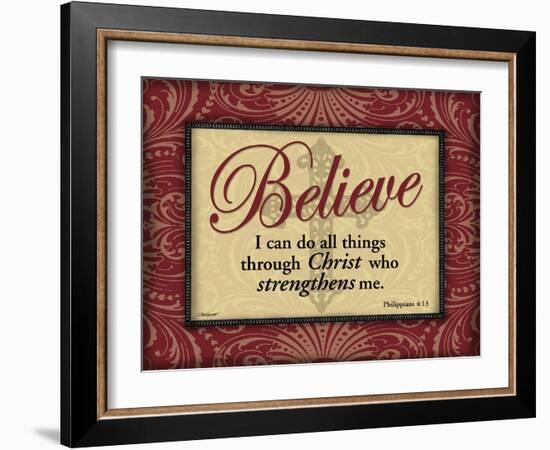 Red and Gold Believe-Todd Williams-Framed Art Print