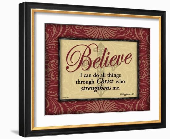 Red and Gold Believe-Todd Williams-Framed Art Print