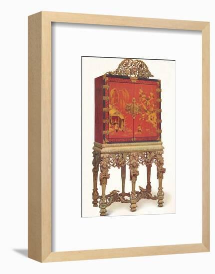 'Red and Gold Lacquer Cabinet', c1695, (1936)-Unknown-Framed Photographic Print