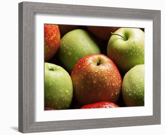 Red and Green Apples-Roy Rainford-Framed Photographic Print