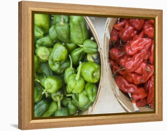 Red and Green Shishito Peppers-Andrea Sperling-Framed Premier Image Canvas