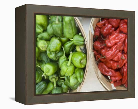 Red and Green Shishito Peppers-Andrea Sperling-Framed Premier Image Canvas