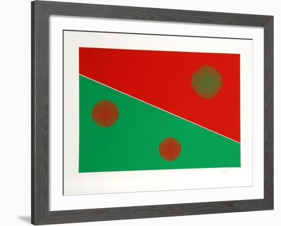 Red and Green-Gisela Beker-Framed Limited Edition