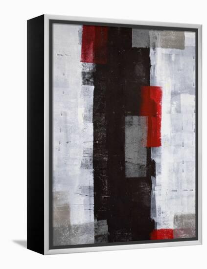 Red and Grey Abstract Art Painting-T30 Gallery-Framed Premier Image Canvas