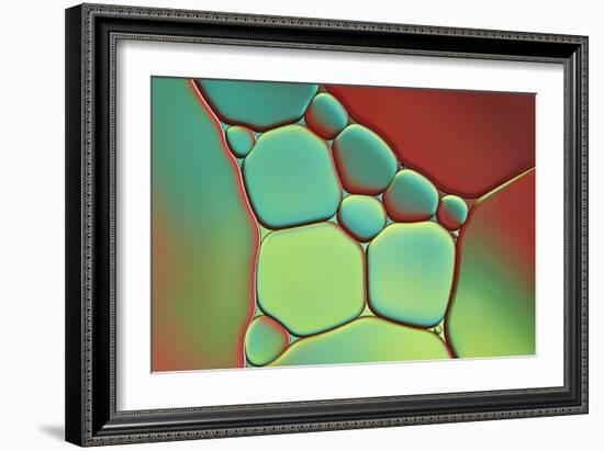 Red And Mint Pebbles-Cora Niele-Framed Giclee Print