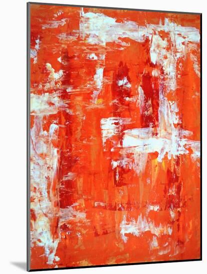 Red and Orange Abstract Art Painting-T30Gallery-Mounted Art Print