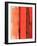Red and Orange Abstract Composition I-Alma Levine-Framed Art Print