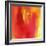 Red and Orange Swirling Abstract, c.2008-Pier Mahieu-Framed Premium Giclee Print