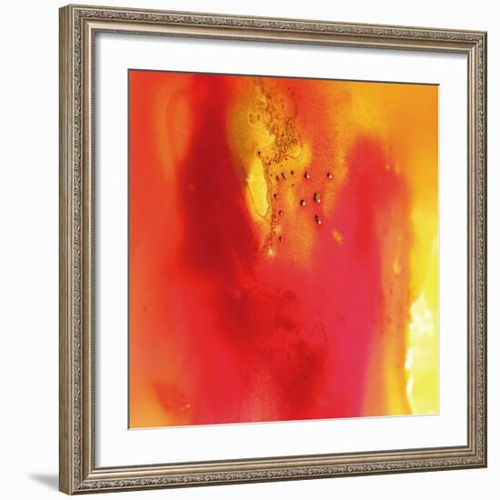 Red and Orange Swirling Abstract, c.2008-Pier Mahieu-Framed Premium Giclee Print