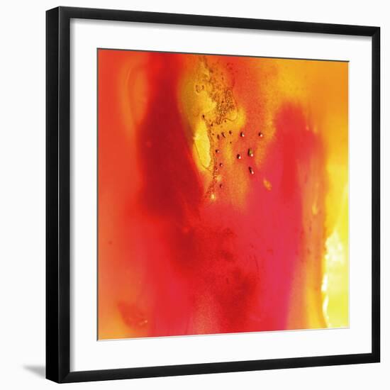 Red and Orange Swirling Abstract, c.2008-Pier Mahieu-Framed Premium Giclee Print