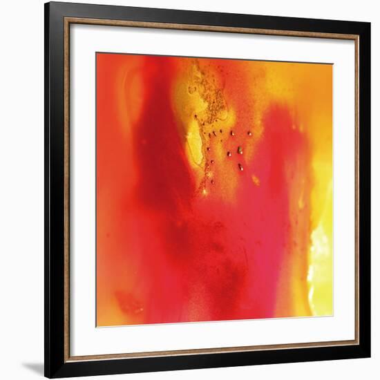 Red and Orange Swirling Abstract, c.2008-Pier Mahieu-Framed Premium Giclee Print