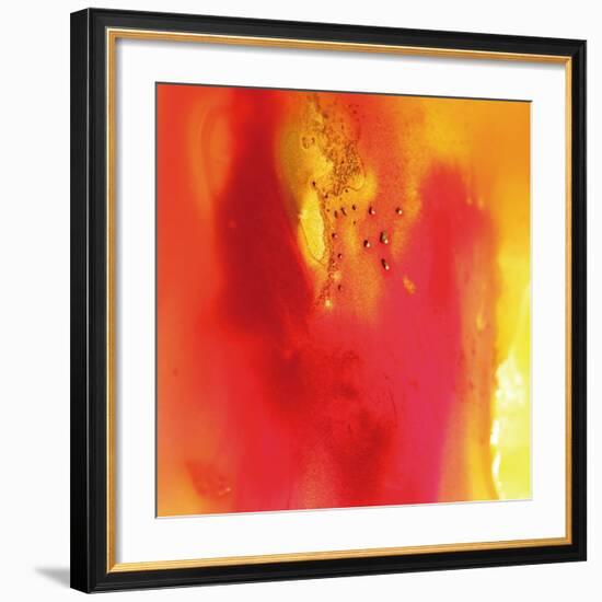 Red and Orange Swirling Abstract, c.2008-Pier Mahieu-Framed Premium Giclee Print