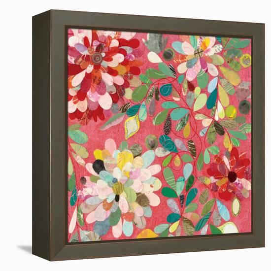 Red and Pink Dahlia II-Candra Boggs-Framed Stretched Canvas