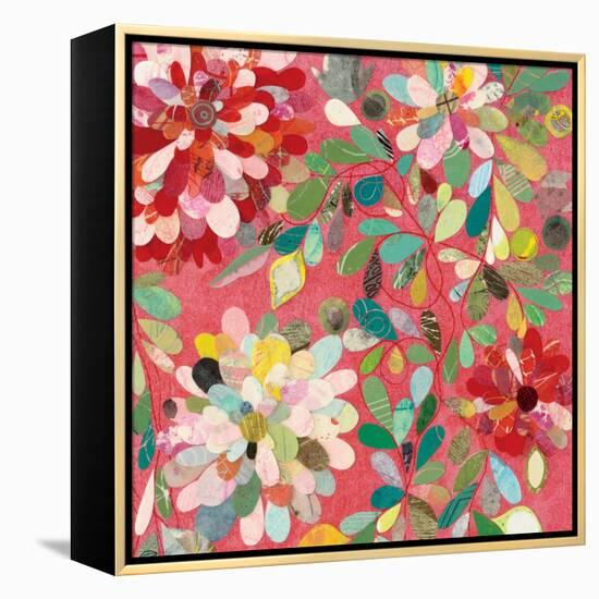 Red and Pink Dahlia II-Candra Boggs-Framed Stretched Canvas