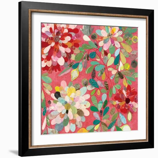 Red and Pink Dahlia II-Candra Boggs-Framed Art Print