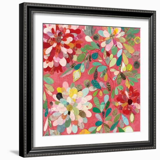 Red and Pink Dahlia II-Candra Boggs-Framed Art Print