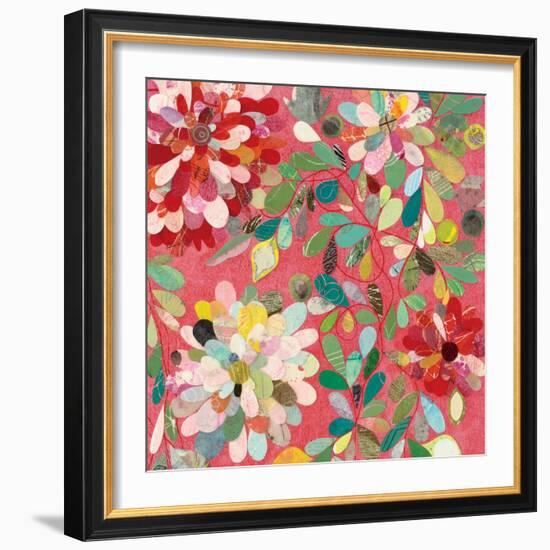 Red and Pink Dahlia II-Candra Boggs-Framed Art Print