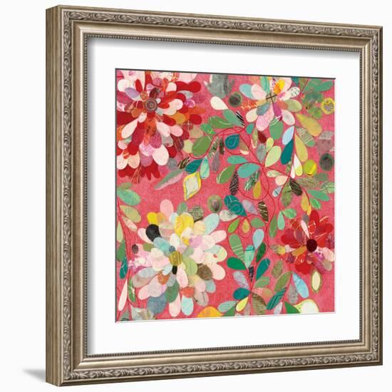 Red and Pink Dahlia II-Candra Boggs-Framed Art Print