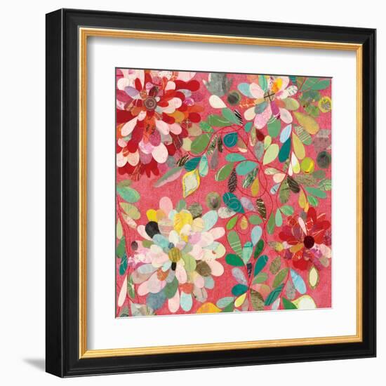 Red and Pink Dahlia II-Candra Boggs-Framed Art Print