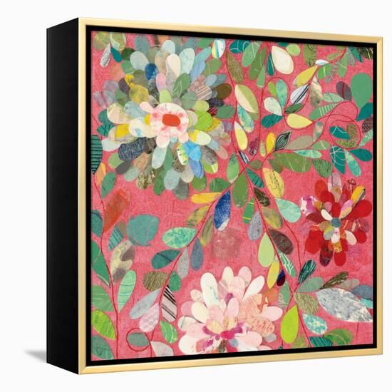Red and Pink Dahlia III-Candra Boggs-Framed Stretched Canvas