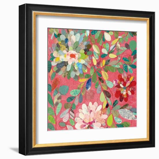 Red and Pink Dahlia III-Candra Boggs-Framed Art Print