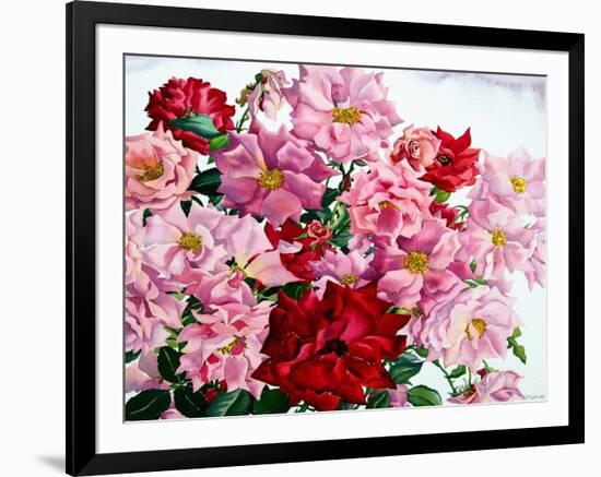 Red and Pink Roses, 2008-Christopher Ryland-Framed Giclee Print