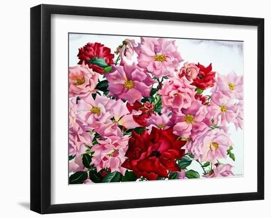Red and Pink Roses, 2008-Christopher Ryland-Framed Giclee Print