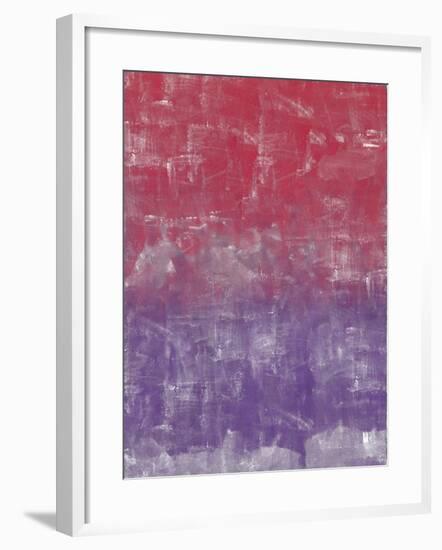 Red and Purple Abstract Painting-Tom Quartermaine-Framed Giclee Print