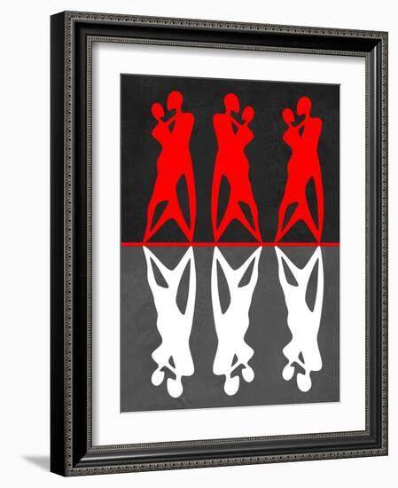 Red and White Dance-Felix Podgurski-Framed Art Print