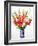 Red and White Gladioli-Christopher Ryland-Framed Giclee Print