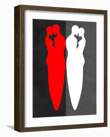 Red and White Kiss-Felix Podgurski-Framed Art Print