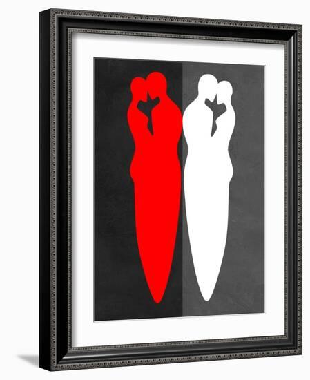 Red and White Kiss-Felix Podgurski-Framed Art Print