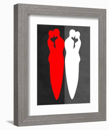 Red and White Kiss-Felix Podgurski-Framed Art Print