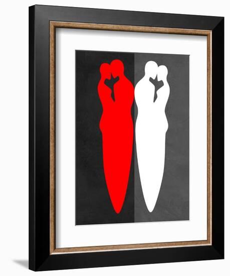 Red and White Kiss-Felix Podgurski-Framed Art Print