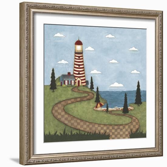 Red and White Lighthouse-Robin Betterley-Framed Giclee Print