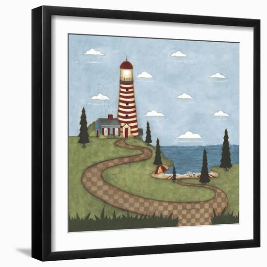 Red and White Lighthouse-Robin Betterley-Framed Giclee Print