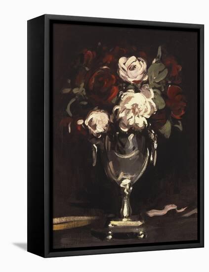 Red and White Roses in a Silver Urn, c.1897-Samuel John Peploe-Framed Premier Image Canvas