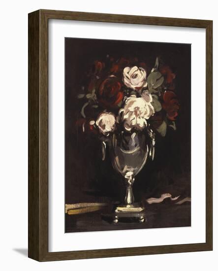 Red and White Roses in a Silver Urn, C.1897-Samuel John Peploe-Framed Giclee Print