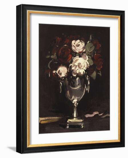 Red and White Roses in a Silver Urn, C.1897-Samuel John Peploe-Framed Giclee Print