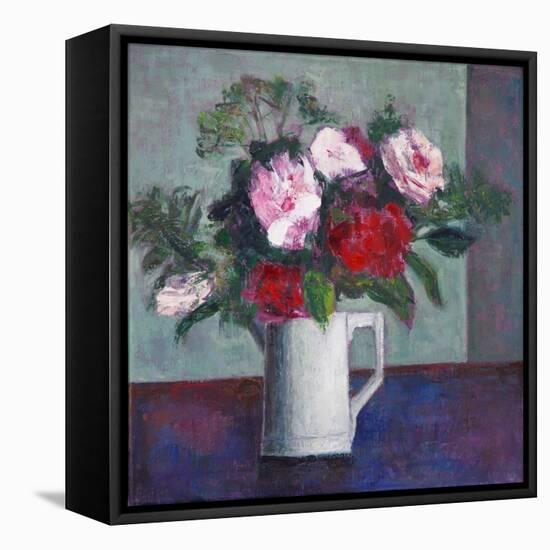 Red and White Roses-Ruth Addinall-Framed Premier Image Canvas